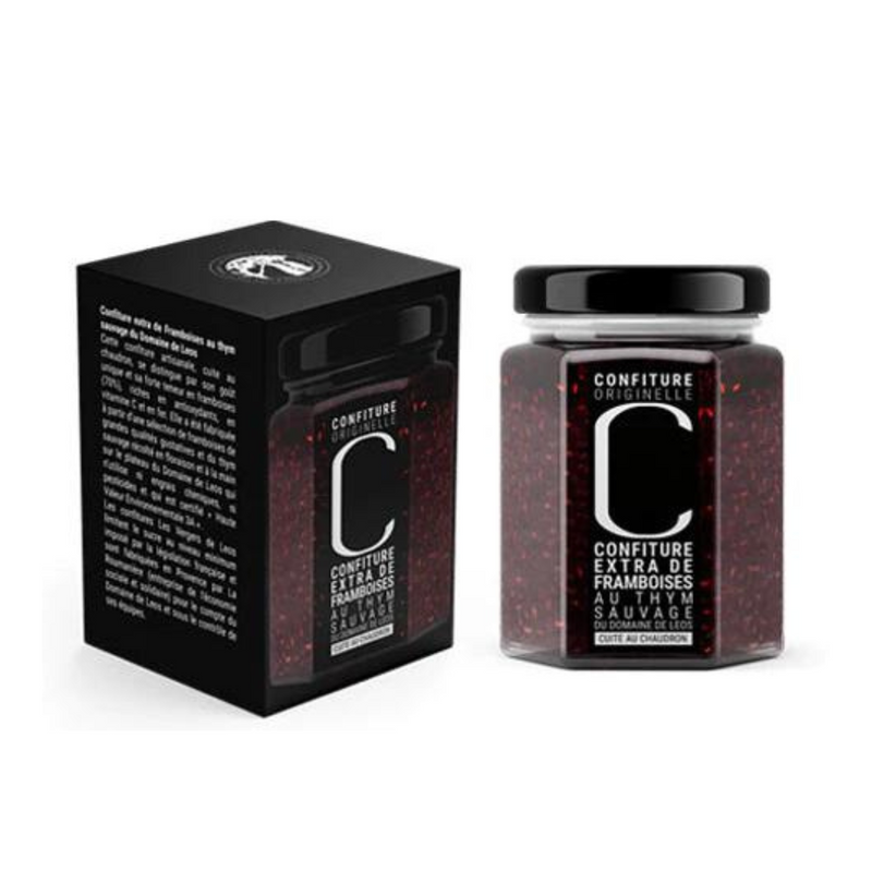 Confiture C Frambroise et Thym Sauvage 328g - Domaine de Leos