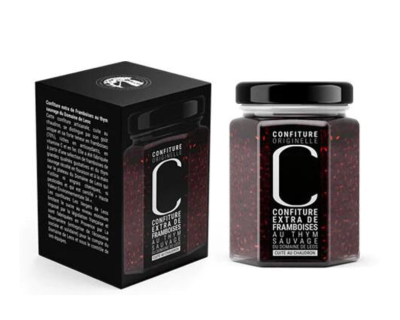 Confiture C Frambroise et Thym Sauvage 328g - Domaine de Leos