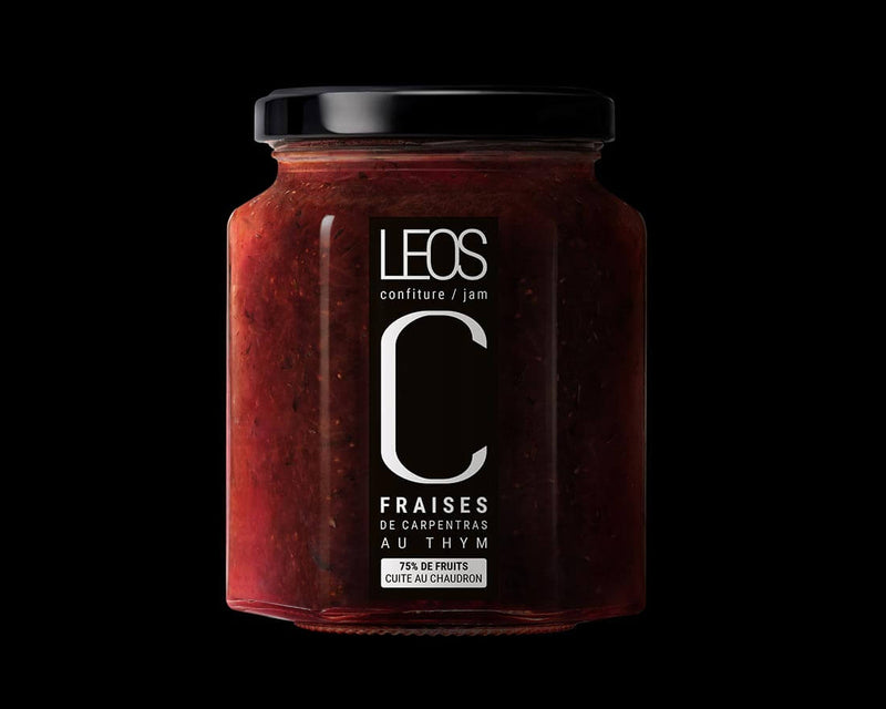 Confiture C Fraise de Carpentras et Thym sauvage 328g - Domaine de Leos