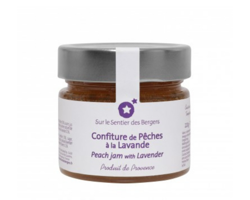 Confiture Pêche Lavande 220 G - Sentier du Berger