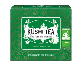 Thé Vert à la Menthe Bio Boîte de 20 sachets - Kusmi tea