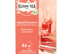 AquaSummer Bio Boite de 6 sachets Grands Modèles pour Préparation Glacée - Kusmi Tea