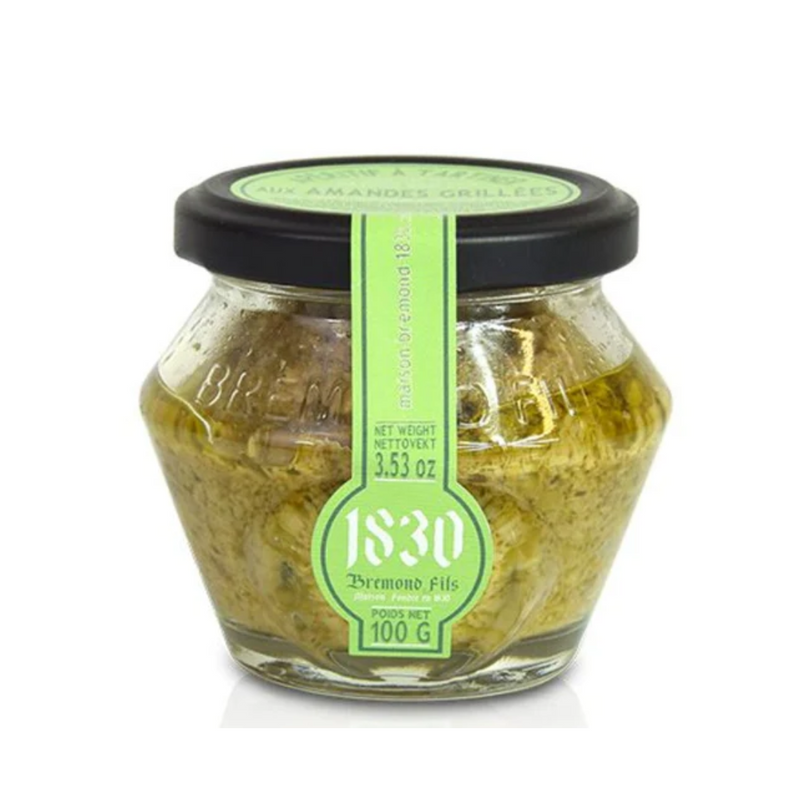 Pulpe d’olives vertes, amandes grillées & balsamique blanc 100g - Maison Brémond