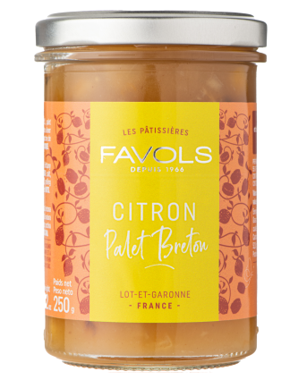 Confiture gourmande citron palet breton 250g