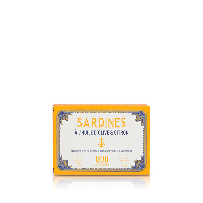Sardines à l'huile d'olive et citron 115g